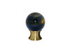 Gemstone Hardware, Tiger Eye Blue Gemstone, 35mm Cabinet Knob, Satin Brass