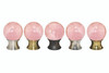 Gemstone Hardware, Rose Quartz Gemstone, 35mm Cabinet Knob, Polished Nickel - all finishes