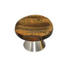 Gemstone Hardware, Worry Stone, Tiger Eye Knob, Satin Nickel