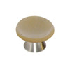 Gemstone Hardware, Worry Stone, Yellow Aventurine Knob, Satin Nickel