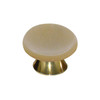 Gemstone Hardware, Worry Stone, Yellow Aventurine Knob, Polished Brass