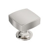 Amerock, Everett, 1 1/4" (32mm) Square Knob, Polished Nickel