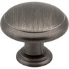 Elements, Gatsby, 1 3/16" Round Knob, Brushed Pewter