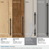 Amerock, Everett, 12" (305mm) Bar Appliance Pull, Matte Black - installed cabinets