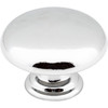 Elements, Gatsby, 1 3/16" Plain Round Knob, Polished Chrome