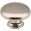 Elements, Gatsby, 1 3/16" Plain Round Knob, Satin Nickel