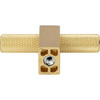 Jeffrey Alexander, Larkin 3, 2 3/8" Knurled Pull Knob, Brushed Gold - alt image 3