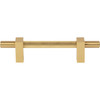 Jeffrey Alexander, Larkin 3, 3 3/4" (96mm) Bar Pull with Knurled Center, Brushed Gold - alt image 1