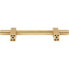 Jeffrey Alexander, Larkin 3, 3 3/4" (96mm) Bar Pull with Knurled Center, Brushed Gold - alt image 3