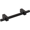 Jeffrey Alexander, Larkin 3, 3 3/4" (96mm) Bar Pull with Knurled Center, Matte Black - alt image 2