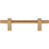 Jeffrey Alexander, Larkin 3, 3 3/4" (96mm) Bar Pull with Knurled Center, Satin Bronze - alt image 1