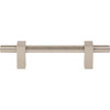 Jeffrey Alexander, Larkin 3, 3 3/4" (96mm) Bar Pull with Knurled Center, Satin Nickel - alt image 1