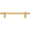 Jeffrey Alexander, Larkin 3, 5 1/16" (128mm) Bar Pull with Knurled Center, Brushed Gold - alt image 4