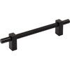 Jeffrey Alexander, Larkin 3, 5 1/16" (128mm) Bar Pull with Knurled Center, Matte Black