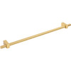 Jeffrey Alexander, Larkin 3, 12" (305mm) Bar Pull with Knurled Center, Brushed Gold - alt image 2