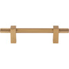 Jeffrey Alexander, Larkin 4, 3 3/4" (96mm) Bar Pull with Knurled Ends, Satin Bronze - alt image 1