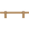 Jeffrey Alexander, Larkin 4, 3 3/4" (96mm) Bar Pull with Knurled Ends, Satin Bronze - alt image 4