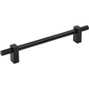 Jeffrey Alexander, Larkin 4, 6 5/16" (160mm) Bar Pull with Knurled Ends, Matte Black