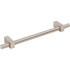 Jeffrey Alexander, Larkin 4, 6 5/16" (160mm) Bar Pull with Knurled Ends, Satin Nickel - alt image 2