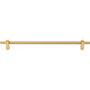 Jeffrey Alexander, Larkin 4, 12" (305mm) Bar Pull with Knurled Ends, Brushed Gold - alt image 1