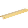 Elements, Edgefield, 8" Length, 3 17/32" Center Edge Pull, Aluminum Brushed Gold - installed 2