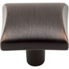 Elements, Glendale, 1 1/8" Square Knob, Brushed Oil Rubbed Bronze - alternate view