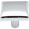 Elements, Glendale, 1 1/8" Square Knob, Polished Chrome - alternate view