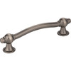Elements, Syracuse, 3 3/4" (96mm) Curved Bar Pull, Brushed Pewter