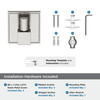 Amerock, Appoint, Single Prong Hook, Satin Nickel - included hardware