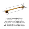 Amerock, Blackrock, 18" Towel Bar, Champagne Bronze - technical