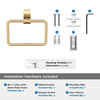 Amerock, Davenport, Towel Ring, Champagne Bronze - included hardware