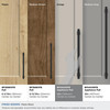 Amerock, Destine, 12" (305mm) Bar Appliance Pull, Matte Black - installed cabinets
