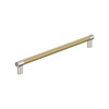 Amerock, Esquire, 18" Bar Appliance Pull, Polished Nickel / Golden Champagne