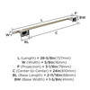 Amerock, Esquire, 24" Towel Bar, Polished Nickel / Golden Champagne - technical
