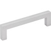 Elements, Stanton, 3 3/4" (96mm) Square Ended Pull, Matte Silver