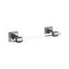Amerock, Glacio, 8" Towel Bar, Clear with Satin Nickel