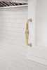 Amerock, Everyday Basics, Granby, 5 1/16" (128mm) Straight Pull, Champagne Bronze - installed