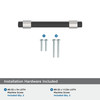 Amerock, Mergence, 3" (76mm) Bar Pull, Matte Black with Polished Chrome - included hardware