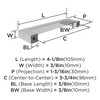 Amerock, Monument, 3 3/4" (96mm) Straight Pull, Polished Chrome - technical
