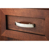 Elements, Strickland, 3" Curved Pull, Satin Nickel - installed