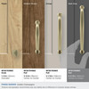 Amerock, Renown, 6 5/16" (160mm) Curved Pull, Golden Champagne - installed cabinets