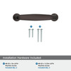 Amerock, Renown, 3" (76mm) Curved Pull, Oil Rubbed Bronze - included hardware