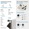 Amerock, St Vincent, 18" Towel Bar, Matte Black - suggested pairings