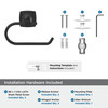 Amerock, Stature, Single Post Tissue Holder, Matte Black - included hardware