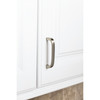 Elements, Slade, 5 1/16" (128mm) Curved Pull, Satin Nickel - installed