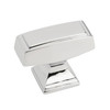 Amerock, Mulholland, 1 1/2" Rectangle Knob, Polished Chrome