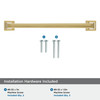 Amerock, Mulholland, 3" Straight Pull, Champagne Bronze - included hardware