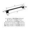 Amerock, Mulholland, 18" Towel Bar, Matte Black - technical