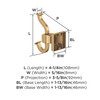 Amerock, Mulholland, Single Prong Hook, Champagne Bronze - technical