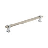 Amerock, Overton, 8 13/16" (224mm) Bar Pull, Satin Nickel with Polished Chrome